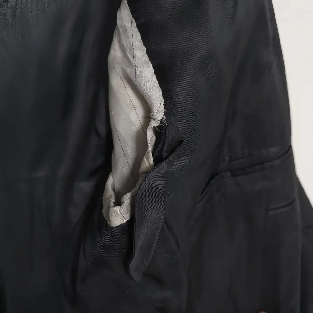 CANALI ITALY MADE 100‎ % Wool Blazer Jacket Gray Pinstripe 42L Sport Coat